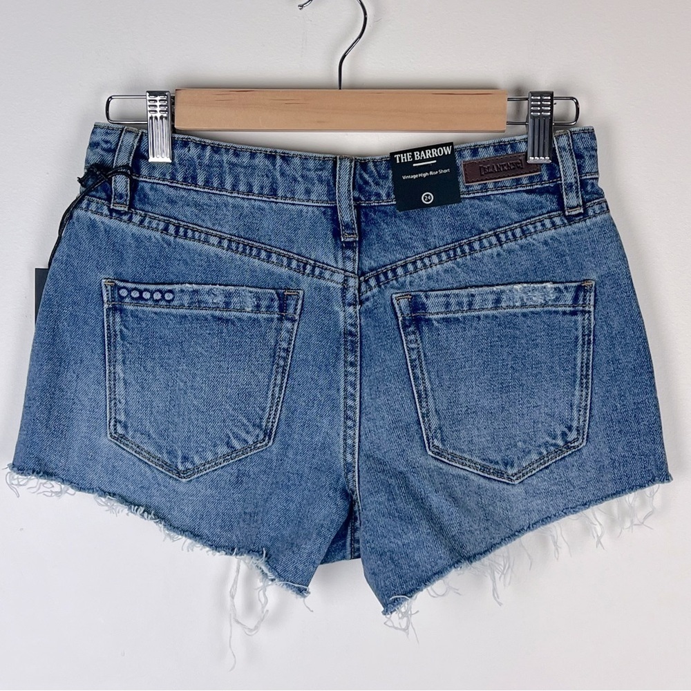 Blank NYC | Vintage Wash 70s Vibe Cowgirl High Rise Denim Shorts Jorts | 24 - Picture 7 of 12